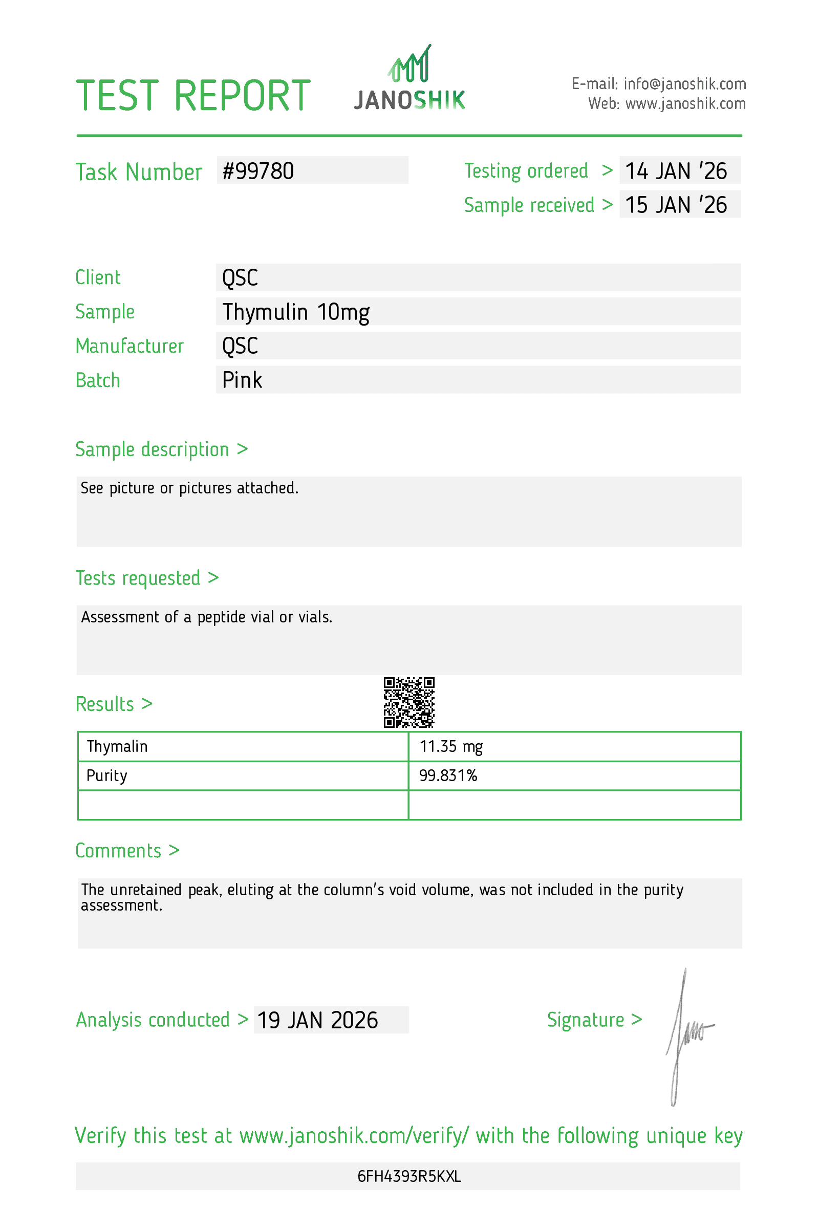 qsc thy 10mg Test Report #99780 copy