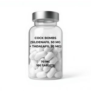 Cock Bombs 70mg Tablets | 100-Count | Sildenafil 50mg + Tadalafil 20mg